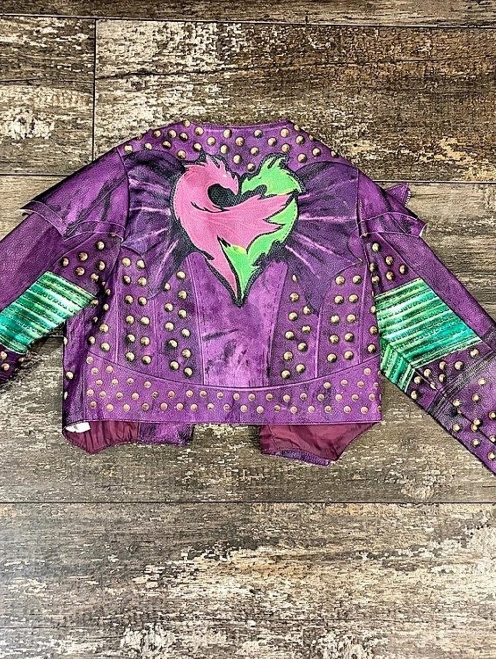 Disney Descendants 2 Mal Costume Jacket Girls 11/12 - Picture 7 of 8